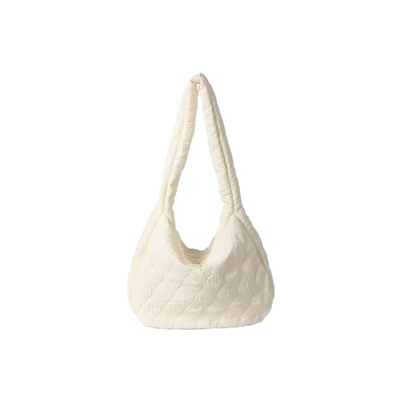 HAWA Nylon Shoulder Bag Unisex Black/Ecru/Mud-8
