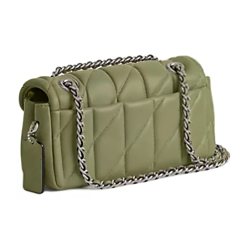 COACH Tabby Nappa Leather Wine God Bag Handbag Shoulder Bag Small Size Women's Moss Green-1