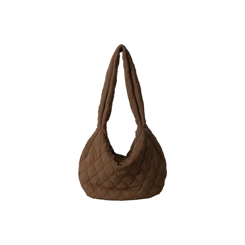 HAWA Nylon Shoulder Bag Unisex Black/Ecru/Mud-12