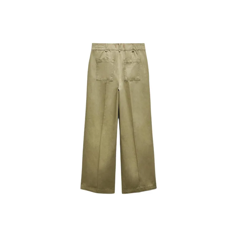 ZARA Casual Pants Women's Khaki-1