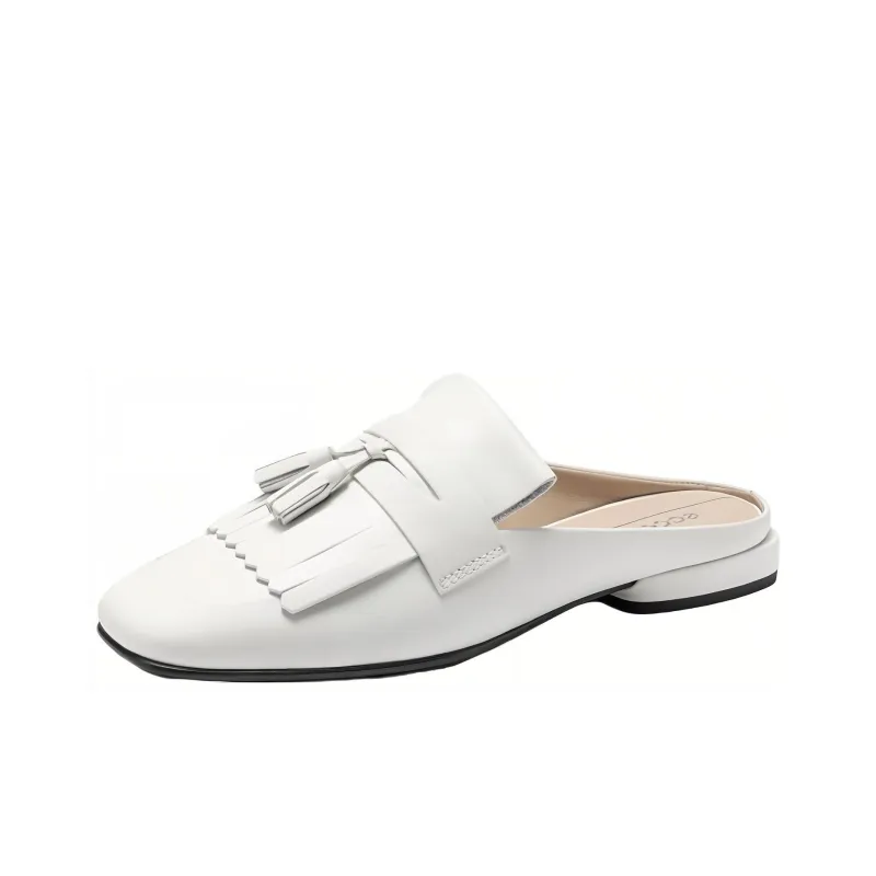 Ecco Wrap toe Slippers 2cm Women's White-1