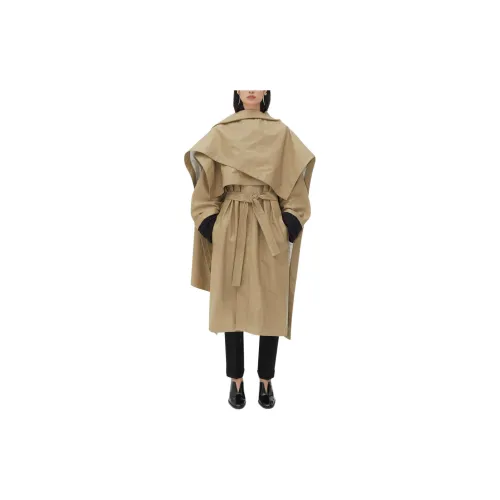 Bottega Veneta Trench Coats Women's Khaki