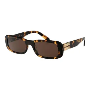 MIU MIU Acetate Irregular Shape Sunglasses Women's Tortoiseshell