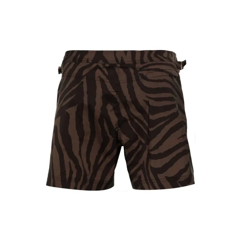 TOM FORD Zebra Print Swim Shorts-1