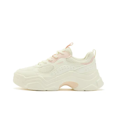 QIAODAN Casual Shoes Women's Low-Top Ivory Shell Pink