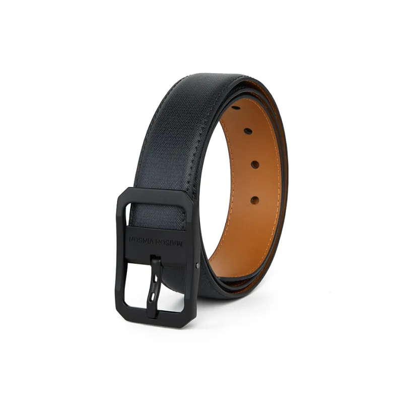MAISON VINSON Trendy Versatile Casual Minimalist Style Pin Buckle Leather Belts Men's-0