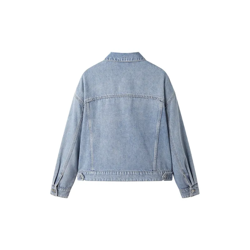 Pit Denim Jacket Women's Light Denim Blue-1