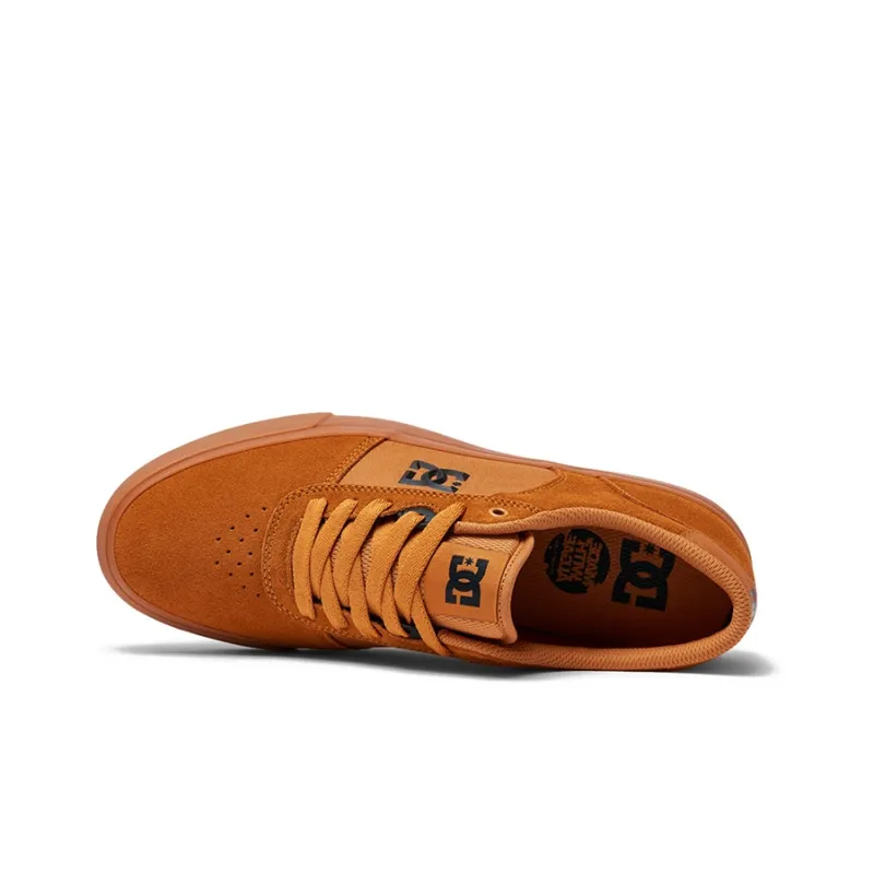 DC Shoes TEKNIC Slip Resistant Cushioning Wear Resistant Low Top Skateboard Shoes Unisex Brown-3