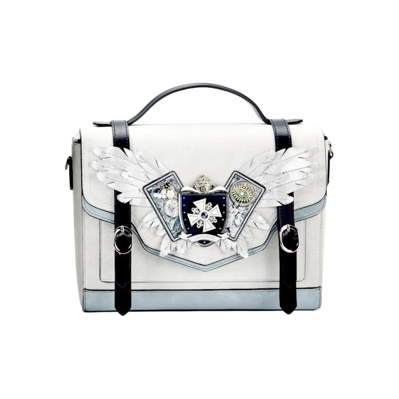 Anthracene Cow Leather Microfiber Synthetic Leather Backpack Medium Size Women's-0