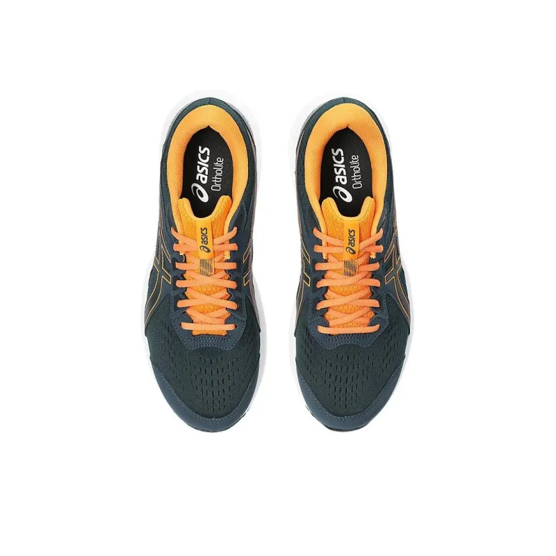 Asics Gel-Contend 8 Extra Wide Cushioning Wear-Resistant Low-Top Running Shoes Men's Blue Orange-4