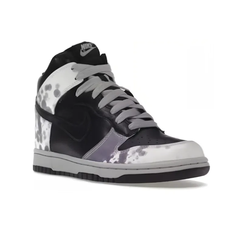 Nike Dunk High Splatter Black White Purple Women's-1