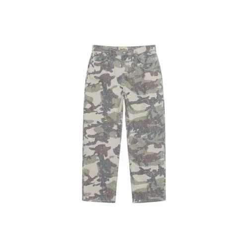 Stussy SS24 Jeans Unisex Deep Forest Camouflage