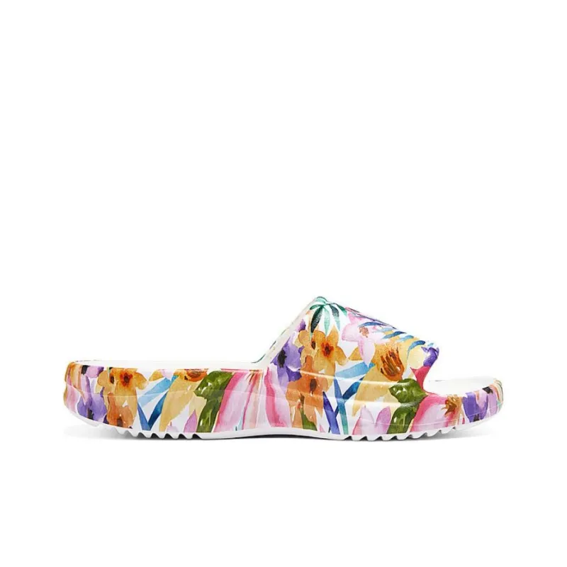 Skechers Foamies Rubber Sole Slide Slippers Women's White Multicolor-1
