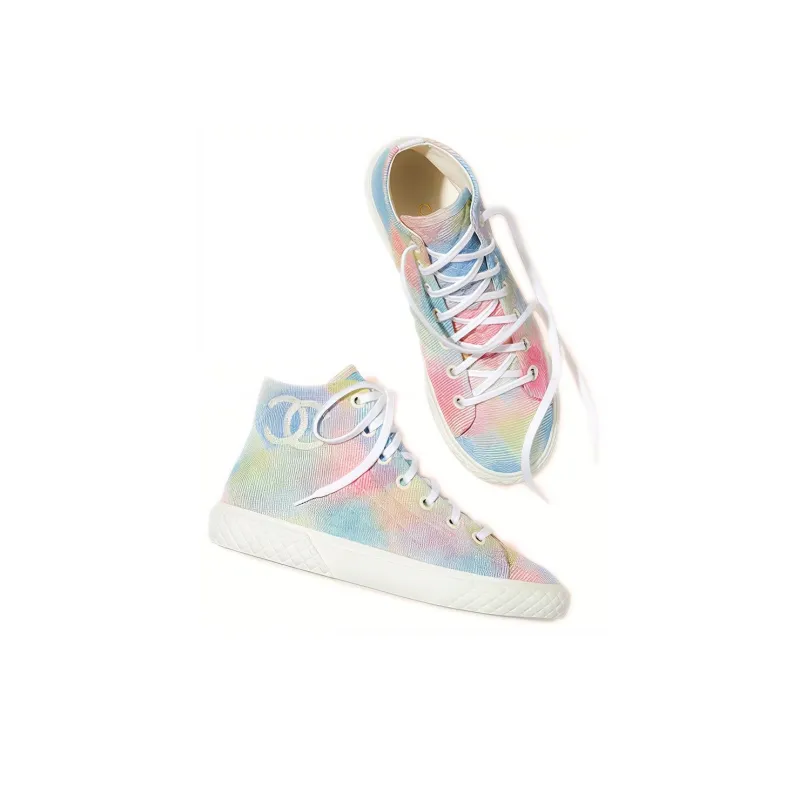CHANEL Women's Printed Fabric Sneaker 'Pastel Multi Color' Women's-2