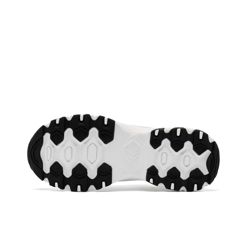 QIAODAN Breathable Lightweight Rebound Low Top Casual Shoes Women's Black White-4