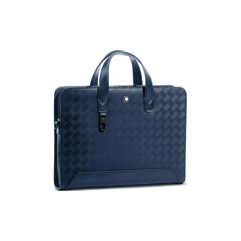 MONTBLANC Cow Leather Shoulder Bag Crossbody Bag Handbag Briefcase Men's Ink Blue-1