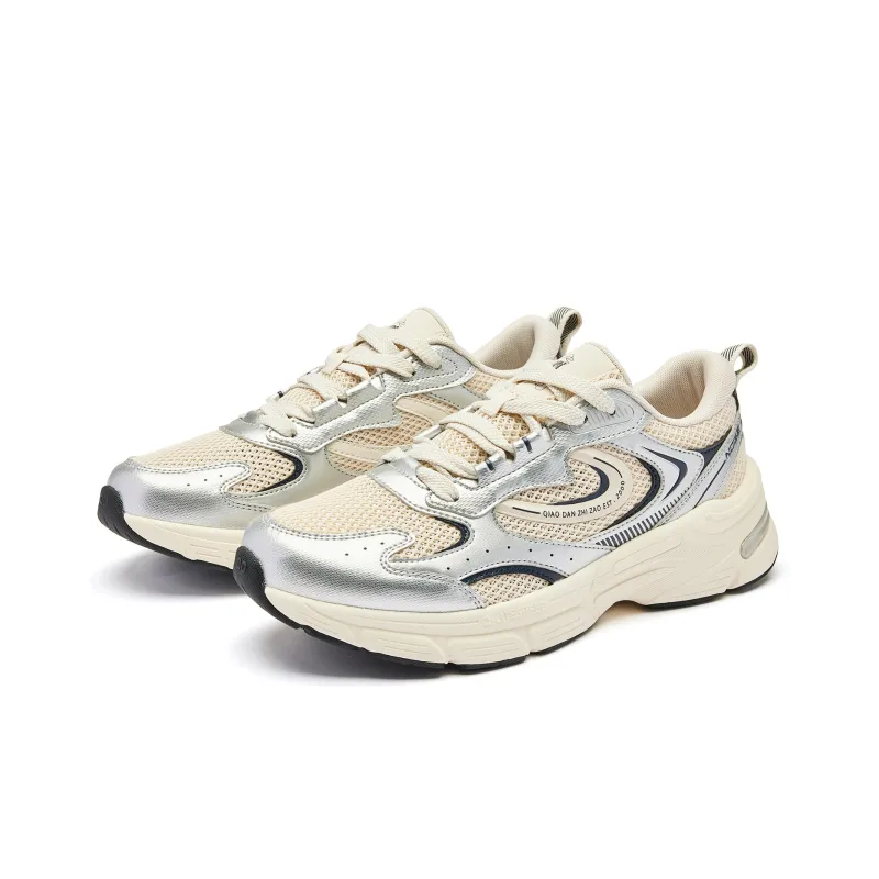 QIAODAN Kaiyuan SE Height-Enhancing Wear-Resistant Lightweight Breathable Low-Top Casual Shoes Men's Silver White-2