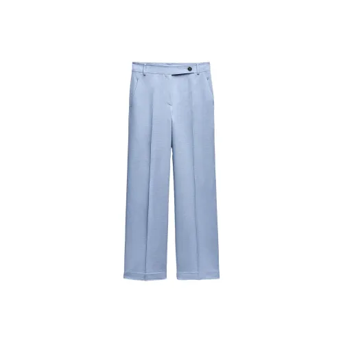 ZARA ZW Series Suit Trousers Women's Light Blue