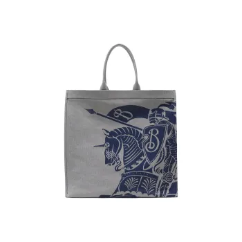 Burberry Cotton With Polyester Tote Bag, Shopping Bag, Shoulder Bag, Handbag Tubas Men's Knight Blue