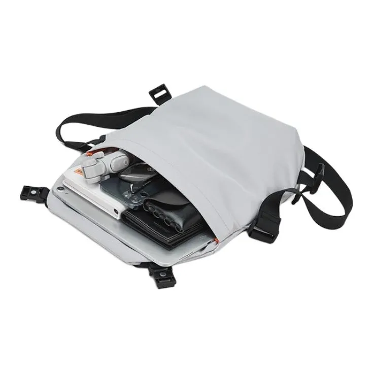 BOSTANTEN Oxford Shoulder Bag, Crossbody Bag Medium Size Men's Gray-6