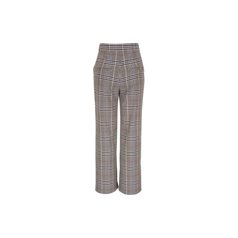 VERONICA BEARD Brixton Checked Tailored Trousers-1