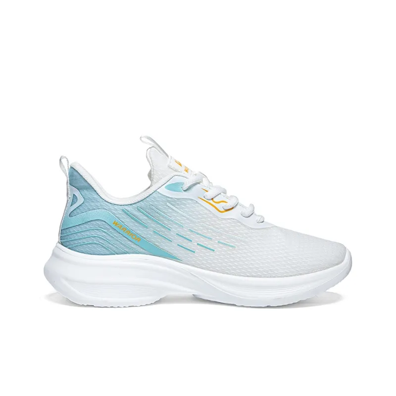 Warrior Students' Running Shoes Breathable Lightweight Low Top Casual Shoes Men's White Haze Blue-1