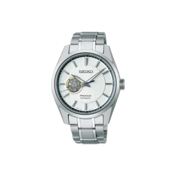 SEIKO Mechanical Movement Stainless Steel Strap Watch Men's Watch White Dial