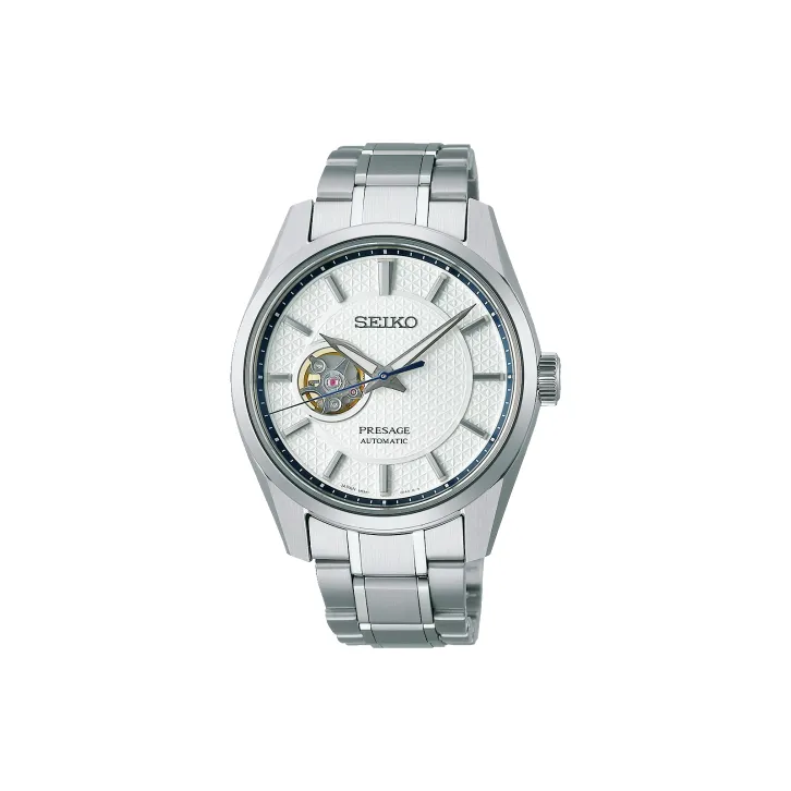 SEIKO Mechanical Movement Stainless Steel Strap Watch Men's Watch White Dial-0