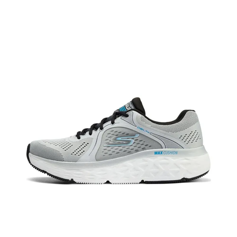 Skechers Cushioning Anti Slip And Wear Resistant Low Top Casual Running Shoes Men's Gray-0