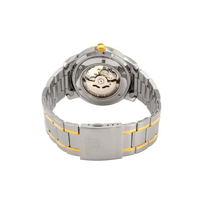 SEIKO Mechanical Movement Stainless Steel Watchband Watch Men's Watches White Dial SNKM92J1-3