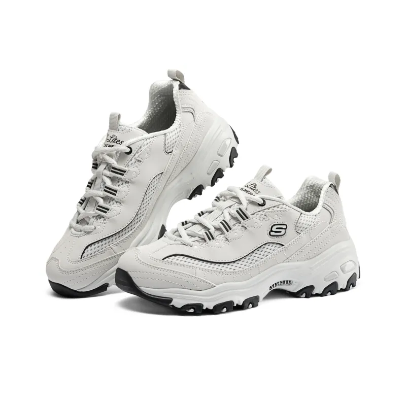 Skechers D'LITES 1.0 Cushioned Wear Resistant Breathable Low Top Chunky Sneakers Women's-3