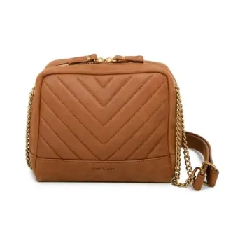 Nat & Nin Leather Shoulder Bag, Crossbody Bag Regular Women's Brown