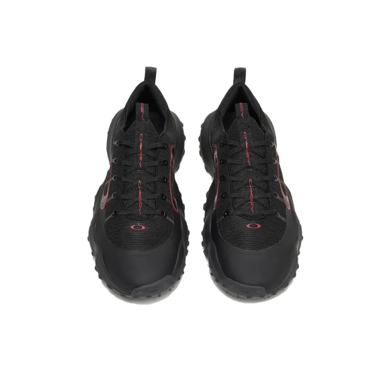 Oakley Edge Fle Cushioned Slip Resistant Abrasion Resistant Low Top Golf Shoes Men's Black Red-3