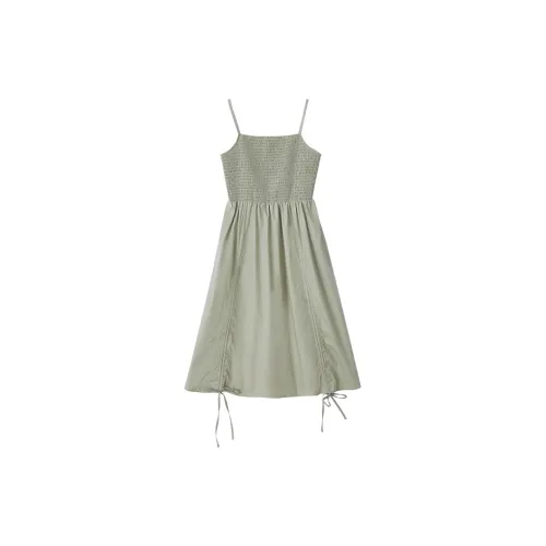 Pit Slip Dresses Women's Light Green