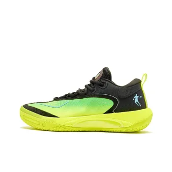 QIAODAN Wind Blade 4PRO Cushioned Wear Resistant Slip Resistant Low Top Basketball Shoes Men's Yellow Black