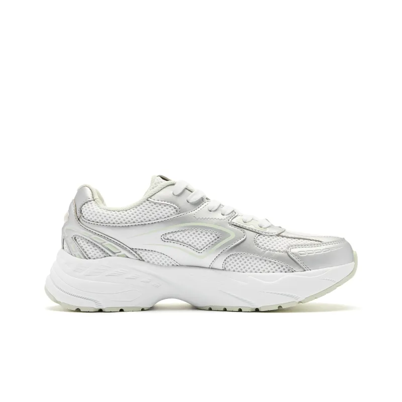 QIAODAN Kaiyuan 2.0 Breathable And Lightweight Low Top Casual Shoes Women's Silver Jordan White-1