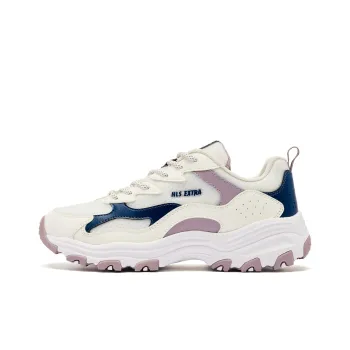 QIAODAN Breathable Lightweight Rebound Low Top Casual Shoes Women's White Purple