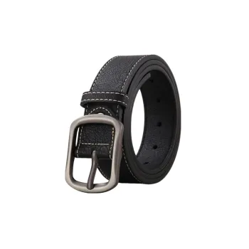Warrior Jeans With Casual Individual Versatile Vintage Style Leather Belts Men's Width 3.8