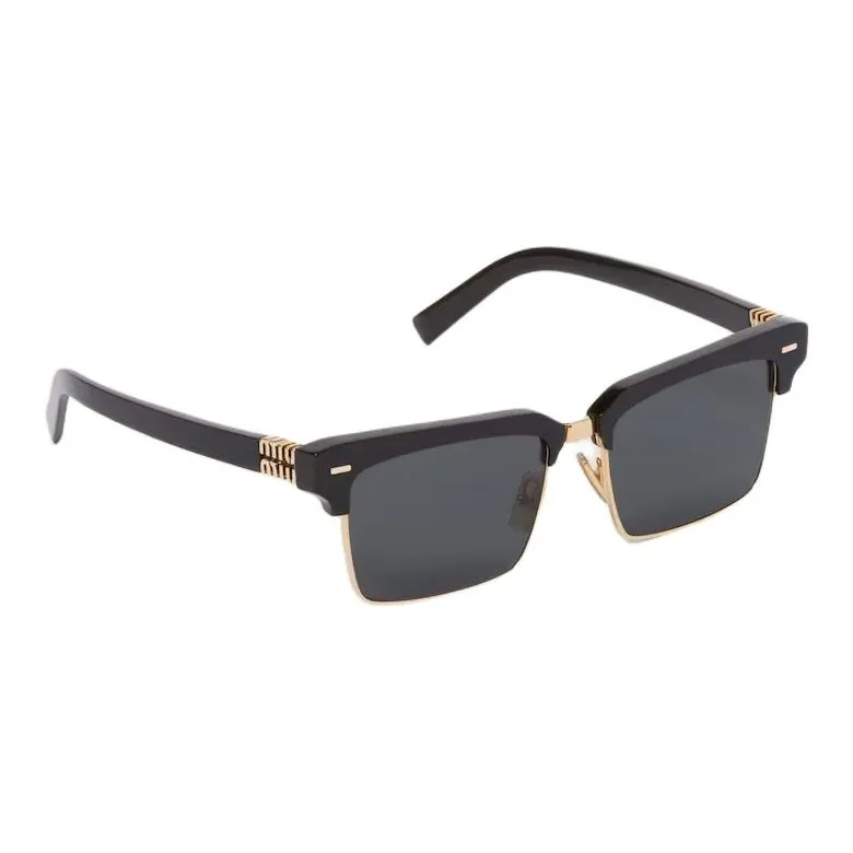 MIU MIU Square Sunglasses Unisex Black-1