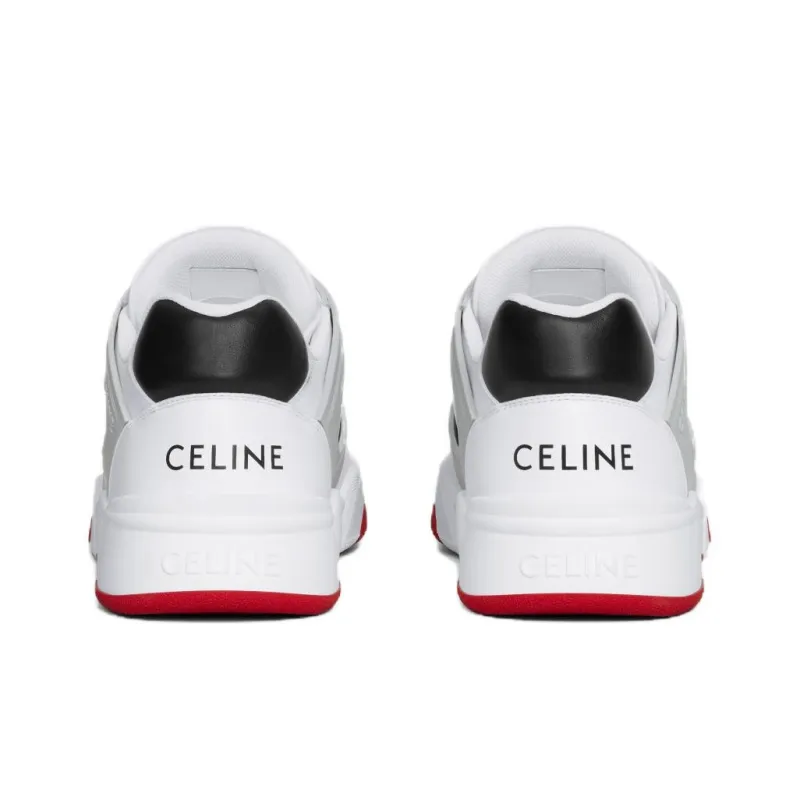 CELINE Low Top Skateboard Shoes Men's White-4