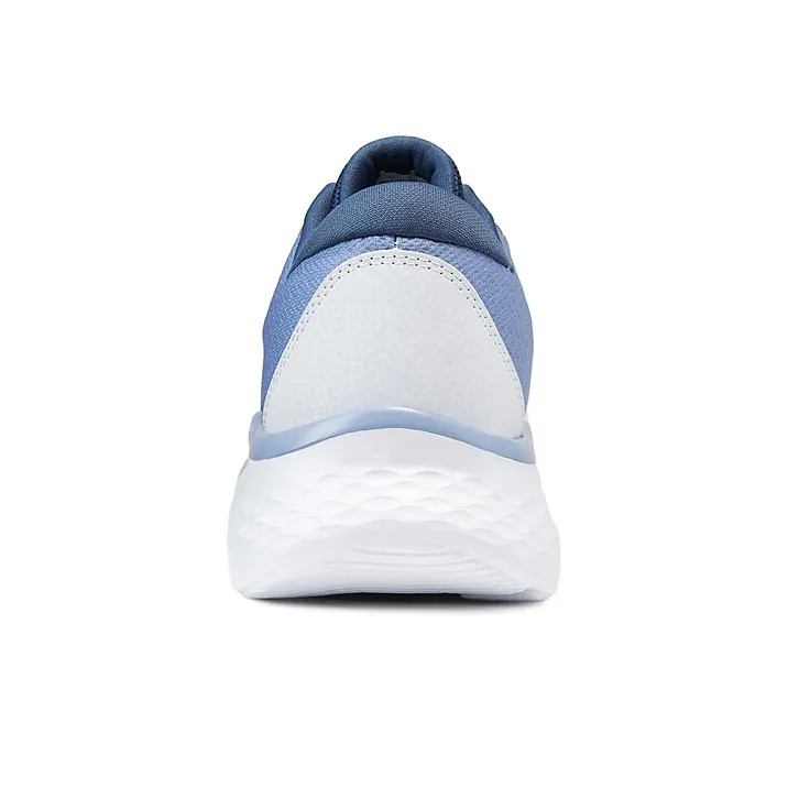 Skechers Cushioning Anti Slip Wear Resistant Breathability Low Top Casual Running Shoes Men's White Blue-3