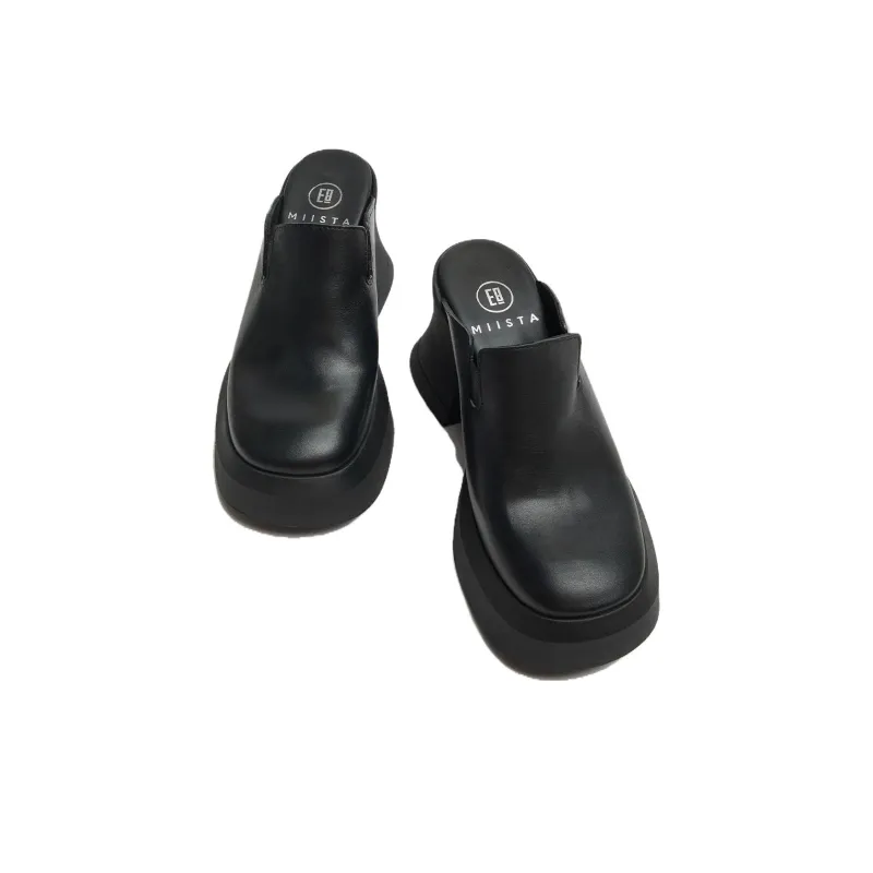MIISTA Closed Toe Slippers Women's Black-2