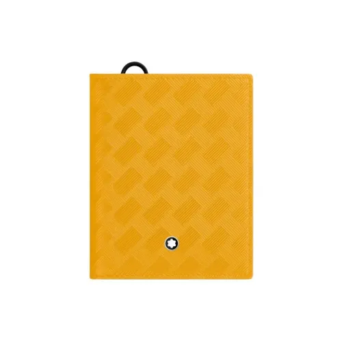 MONTBLANC Leather Wallet Men's Warm Ginger Yellow