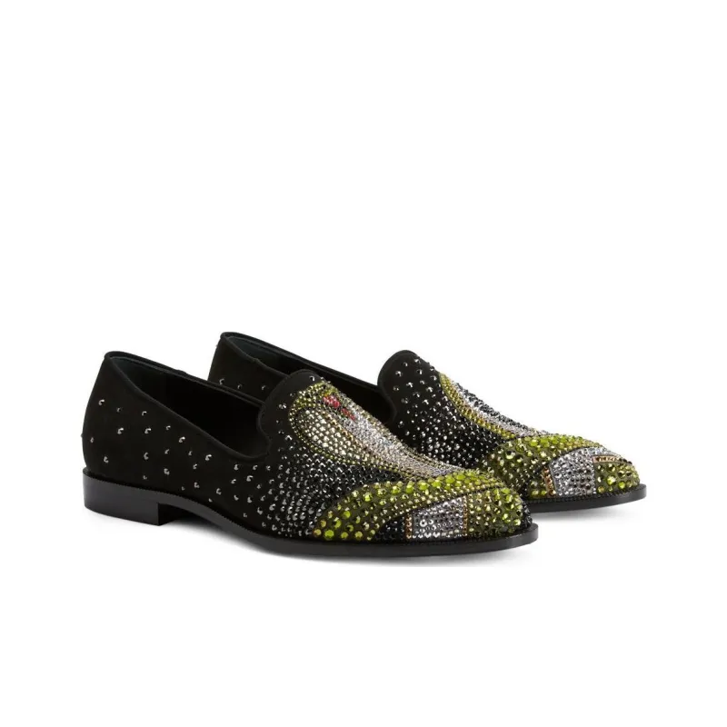 giuseppe zanotti Python Crystal-embellished Loafers-2