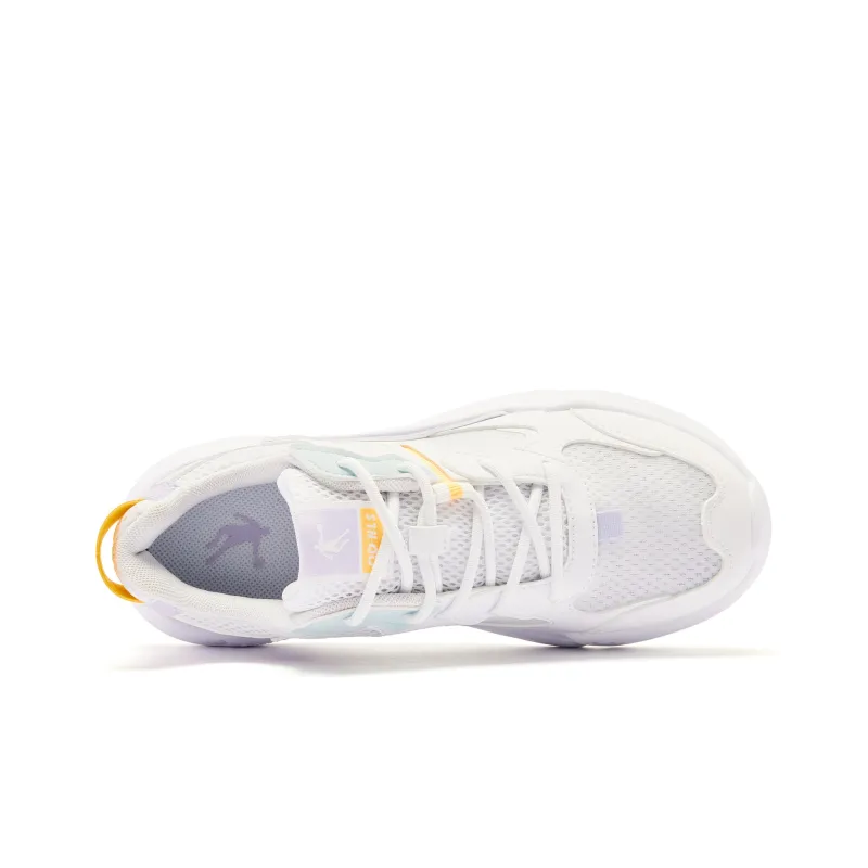 QIAODAN Lightweight Rebound Low Top Casual Shoes Women's White Purple-3