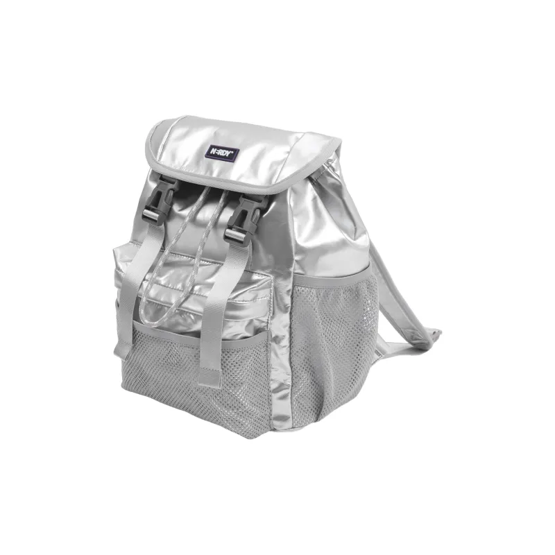 NERDY Fabric Backpack Regular Unisex Black/Silver-6
