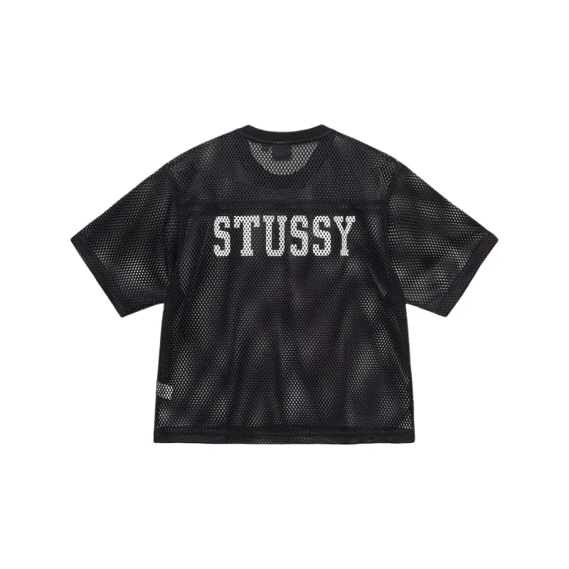 Stussy Drop2 Logo Mesh Knit T-shirt SS24 Blue - POIZON