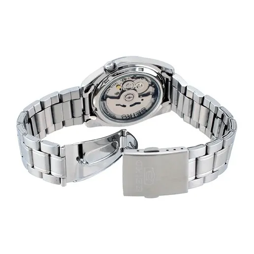 SEIKO Automatic Mechanical Movement Stainless Steel Strap Watch 37mm Men's Watches White Dial SNKL41K1-3