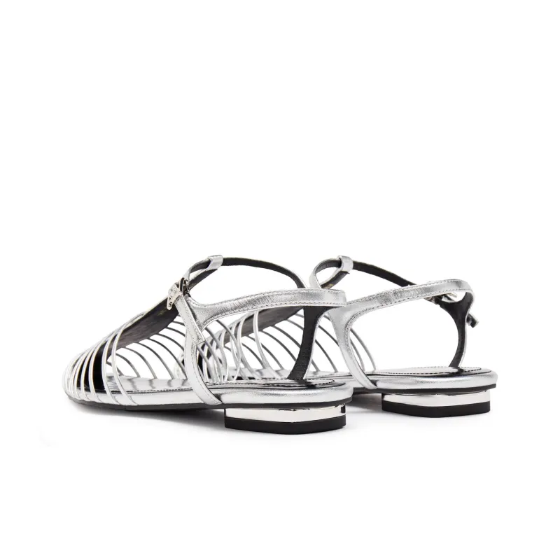 Staccato Fishbone Flat Shoes Roman Sandals Women's-6