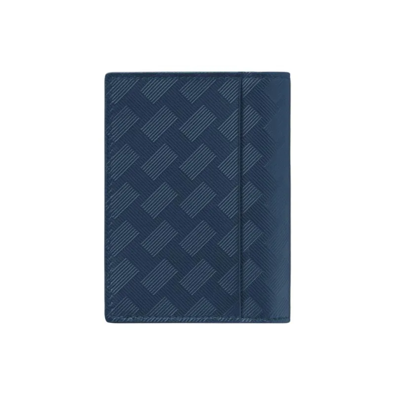 MONTBLANC Leather Card Holder Men's Ink Blue-1